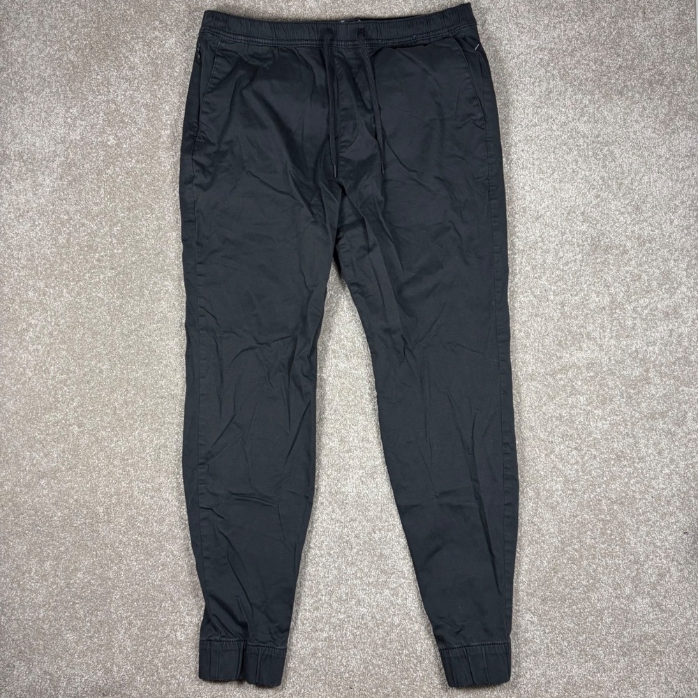 Hollister Advanced Stretch Jogger Pants Mens XLT Black Elastic Waist Tapered